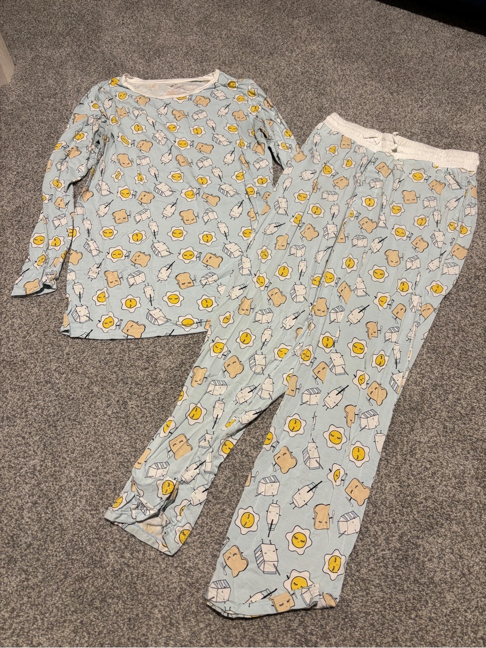 Little Sleepies - Men’s Light Blue Breakfast Buddies Pajama Set (M)